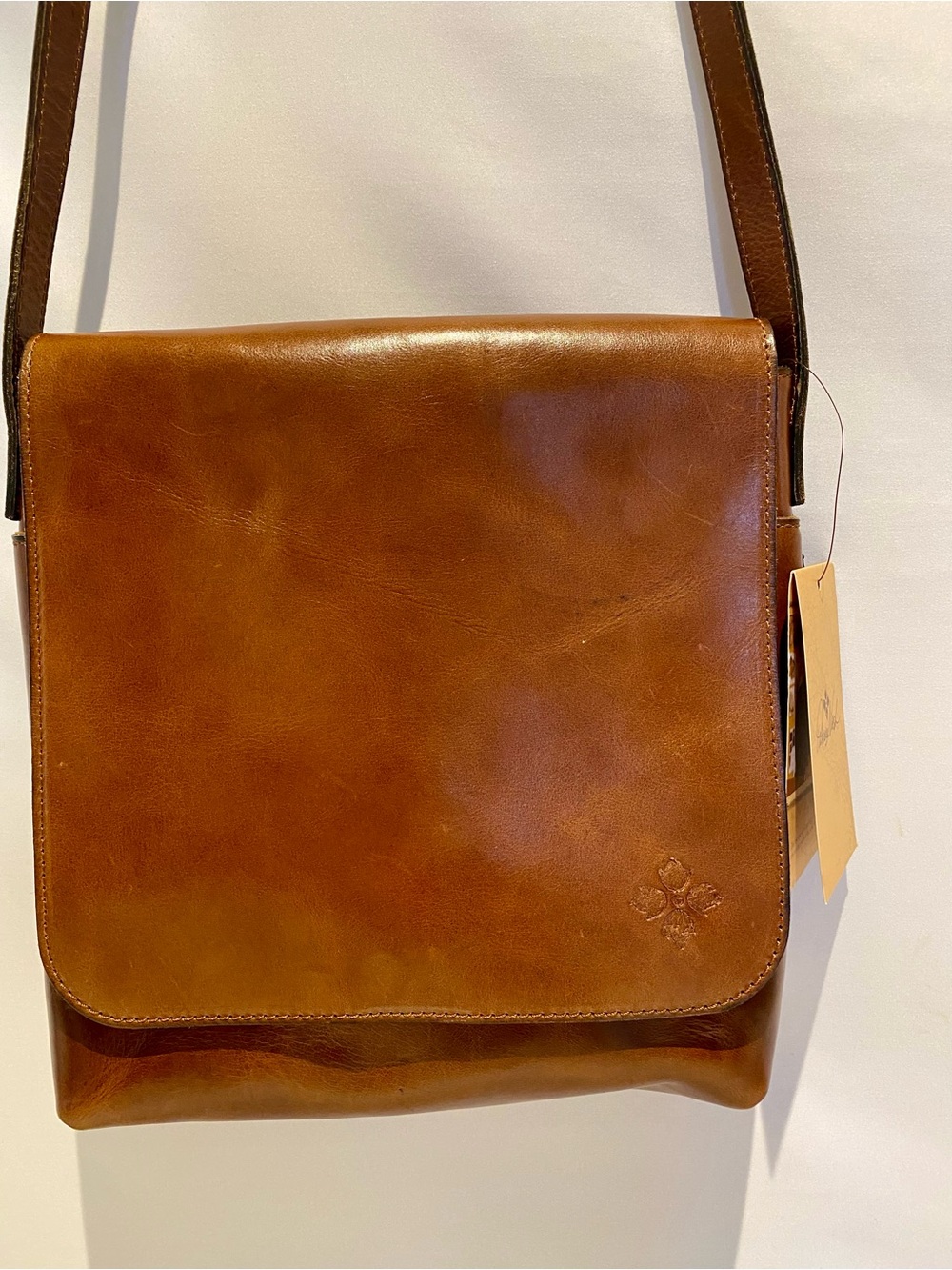 Patricia Nash Norwich Crossbody in Cognac Leather, Distressed Vintage, NWT - Picture 4 of 10